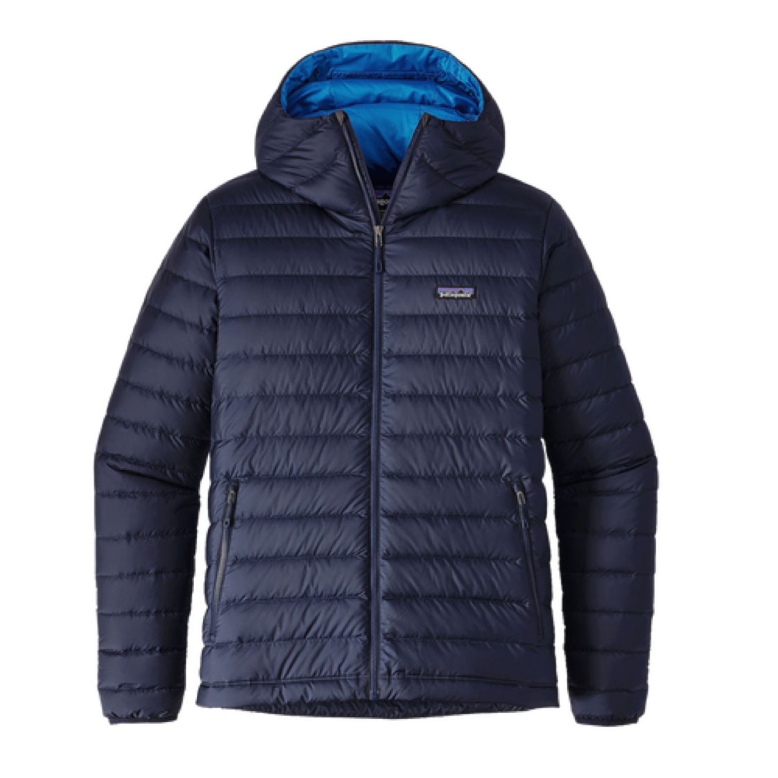 Parka Pluma Down Sweater Hoody Hombre Azul