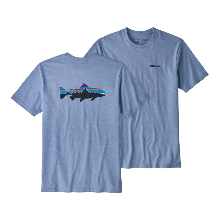 Polera Fitz Roy Trout Responsibili-Tee Hombre Azul