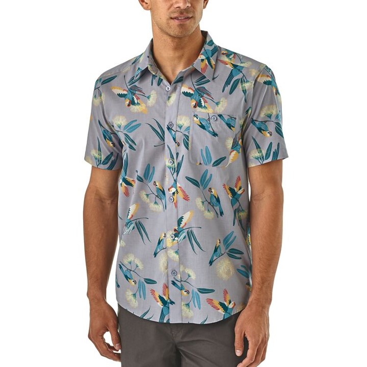 Camisa Manga Corta Go To Hombre Gris / Rojo - Imagen 2