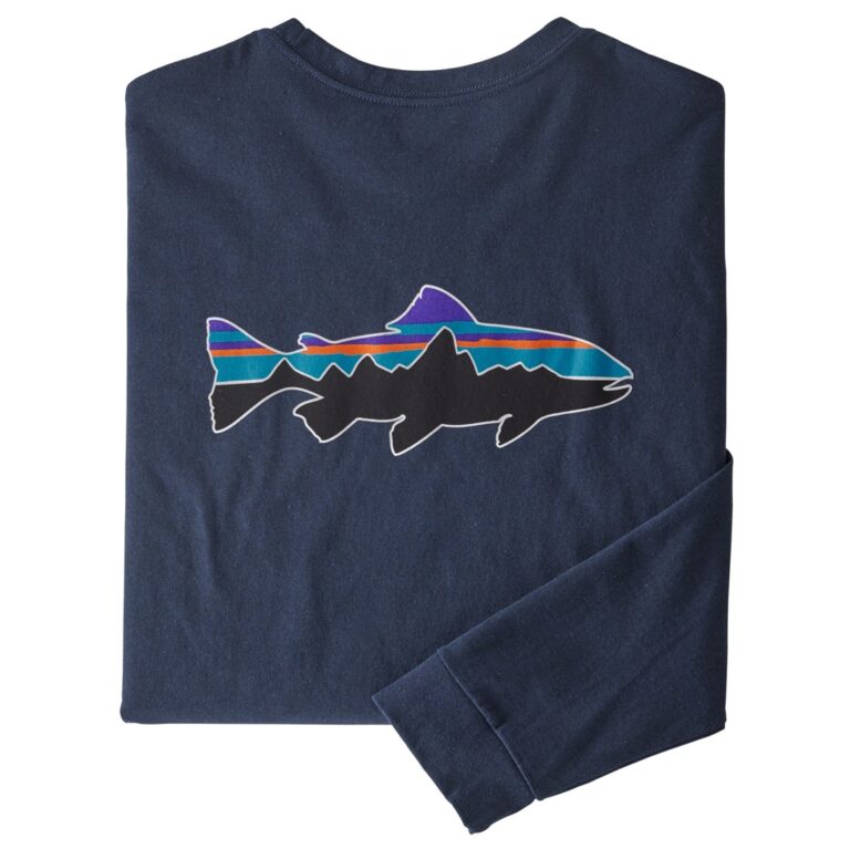 Polera Manga Larga Fitz Roy Trout Responsibili-Tee Hombre Azul