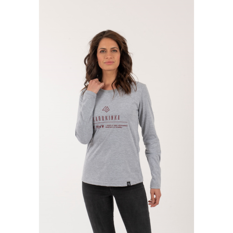 Polera Mujer Coordenadas Gris