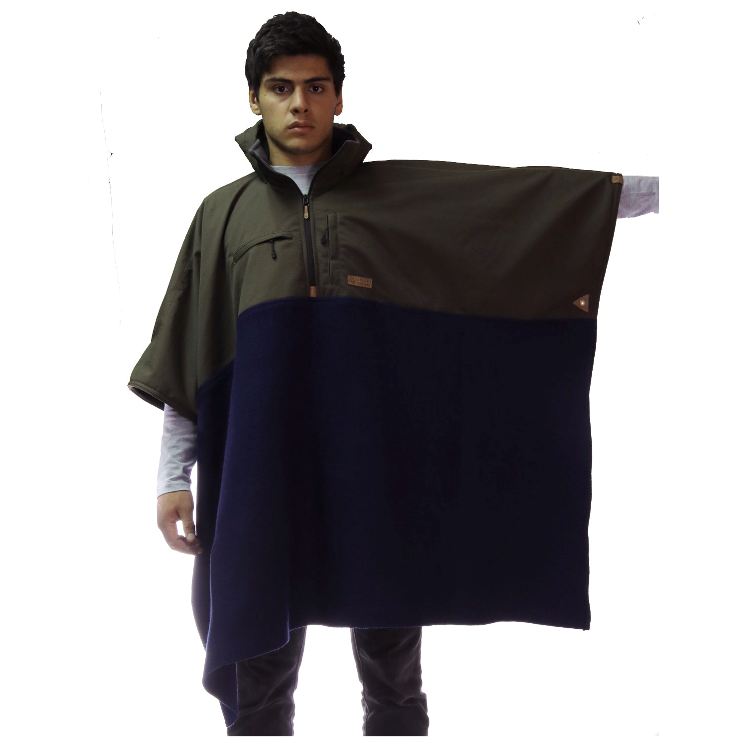 Poncho Taita Unisex Verde/Azul