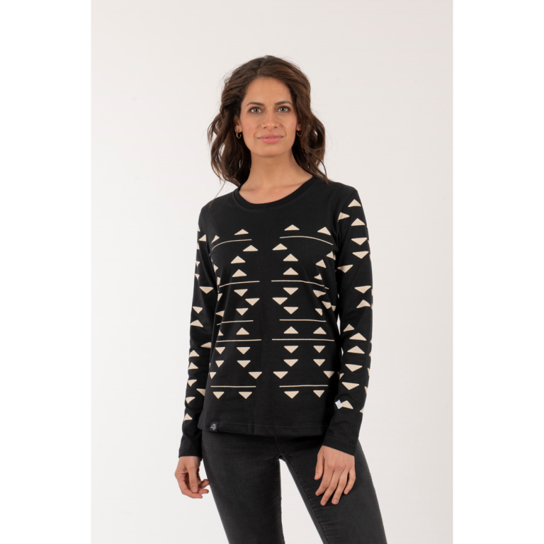 Polera Triangulos Mujer - Negro