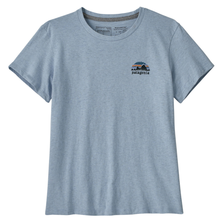Polera Mujer Skyline Stencil Responsibili-Tee Stream Blue