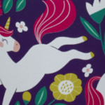 Leaping Unicorns Purple
