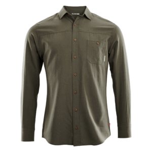 Camisa de Lana Merino Hombre Verde