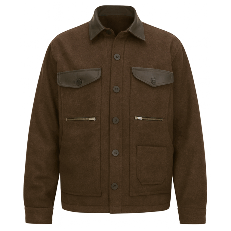 Chaqueta Paño Tschesken Hombre Cafe